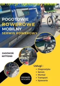Pogotowie Rowerowe Konstancin, Józefosław Julianów Warszawa Zawady Powsin, Wilanów, Kabatya rowerów z Dojazde